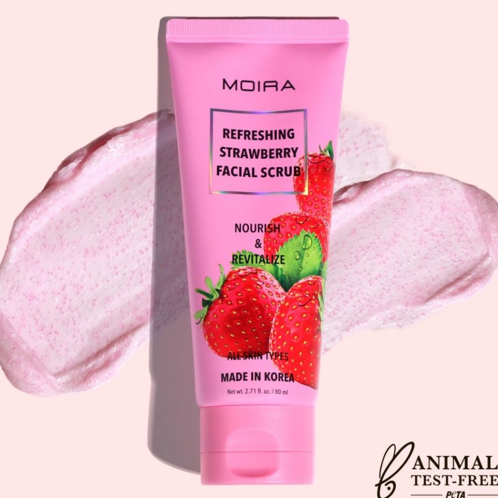 Moira Cosmetics, Facial Scrub, Refreshing Strawberry